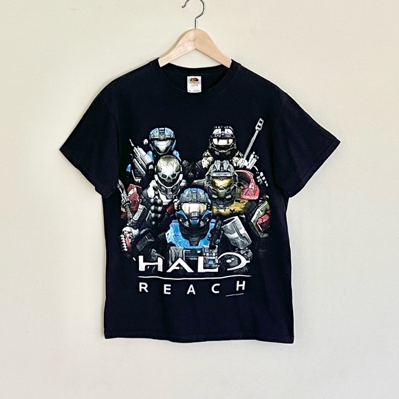 Halo Reach 2010 Group Soldier Graphic Black Video Game T Shirt Adult Medium - Picture 2 of 9